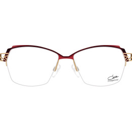 Cazal 1280 001 rouge coquelicot-or - vue de face