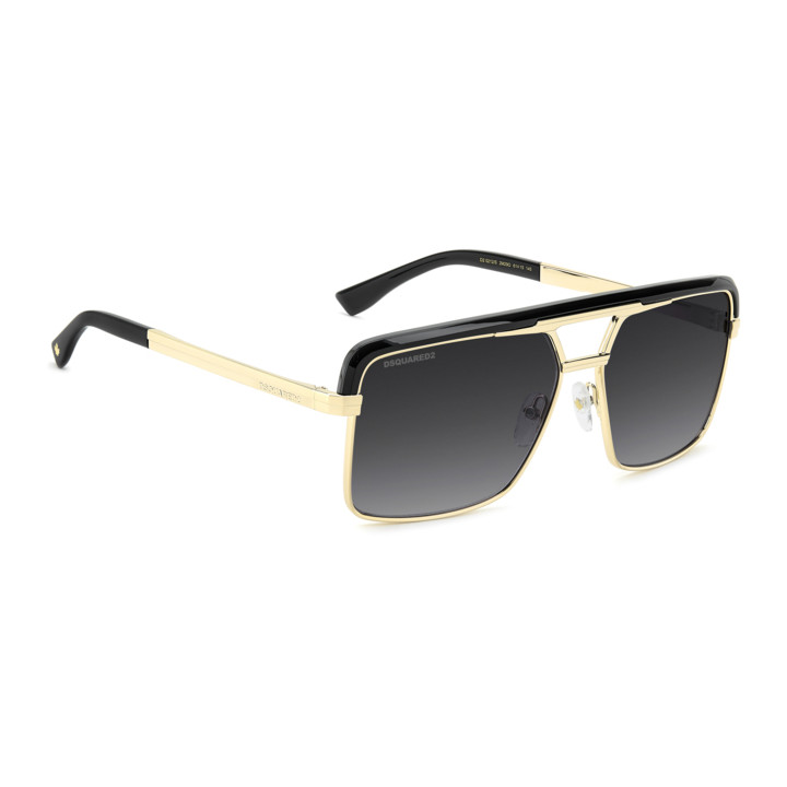 Lunettes de soleil Dsquared2 D2 0212/S Black Gold / verres Dark Grey Shaded (2M2-9O)