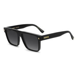Lunettes de soleil Dsquared2 D2 0222/S Black / verres Dark Grey Shaded (807-9O)