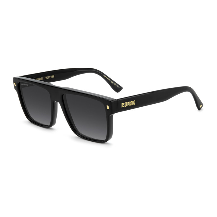 Lunettes de soleil Dsquared2 D2 0222/S Black / verres Dark Grey Shaded (807-9O)