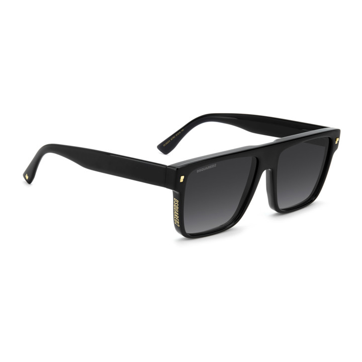 Lunettes de soleil Dsquared2 D2 0222/S Black / verres Dark Grey Shaded (807-9O)