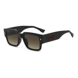 Lunettes de soleil Dsquared2 ICON 0032/G/S Black Red / verres Brown Shaded (OIT-HA)