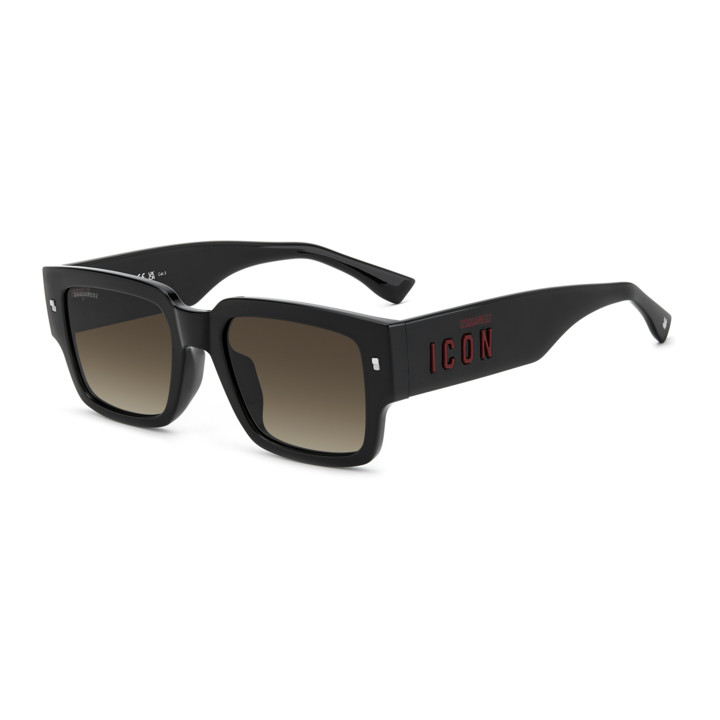Lunettes de soleil Dsquared2 ICON 0032/G/S Black Red / verres Brown Shaded (OIT-HA)