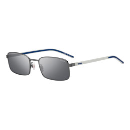Lunettes de soleil HUGO HG 1434/S Matte Dark Ruthenium / verres Silver Mirror (R80-T4)