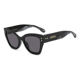 Lunettes de soleil Isabel Marant IM 0286/G/S Black Marble Grey / verres Violet (XHZ-UR)