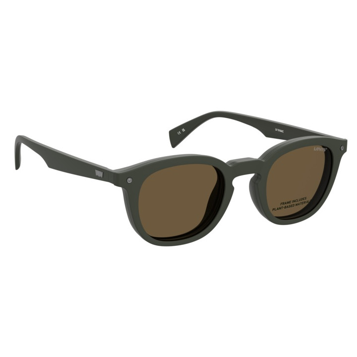 Lunettes de vue avec clip solaire Levi's LV 5104/C Matte Green / verres Bronze Polarized (DLD-SP)