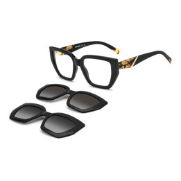 Lunettes de vue avec clip solaire Missoni MIS 0297/C2 Black / verres Brown Shaded Polarized (807-LA)