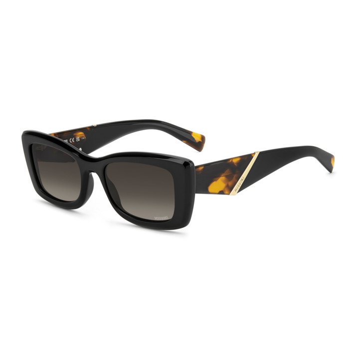 Lunettes de soleil Missoni MIS 0296/S Black 6 / verres Brown Shaded (QFU-HA)