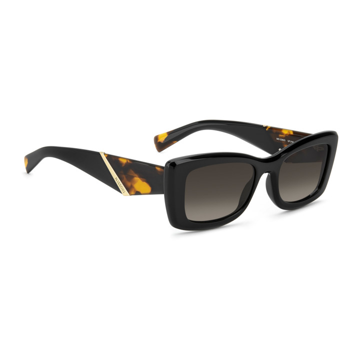 Lunettes de soleil Missoni MIS 0296/S Black 6 / verres Brown Shaded (QFU-HA)