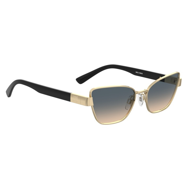 Lunettes de soleil Moschino Love MOL108/S Rose Gold / verres Blue Doubleshade Peach (000-I4)