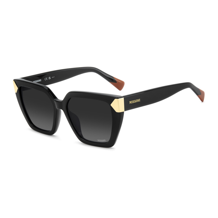 Lunettes de soleil Missoni MIS 0306/G/S Black / verres Dark Grey Shaded (807-9O)