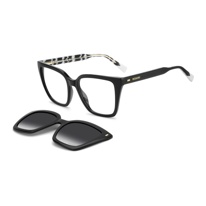 Lunettes de vue avec clip solaire Missoni MIS 0309/C Black / verres Grey Shaded Polarized (807-WJ)