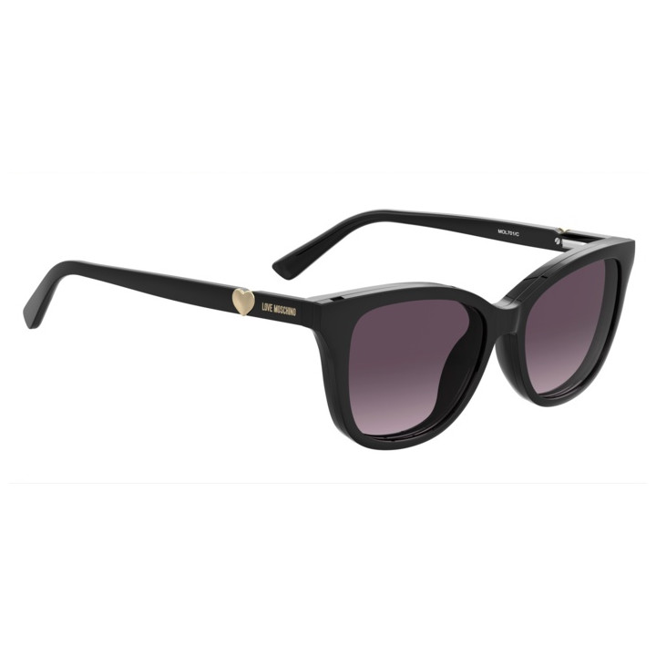 Lunettes de vue avec clip solaire Moschino Love MOL701/C Black / verres Grey Shaded Polarized (807-WJ)