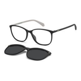Lunettes de vue avec clip solaire Polaroid PLD D642/C Matte Black / verres Grey Polarized (003-M9)
