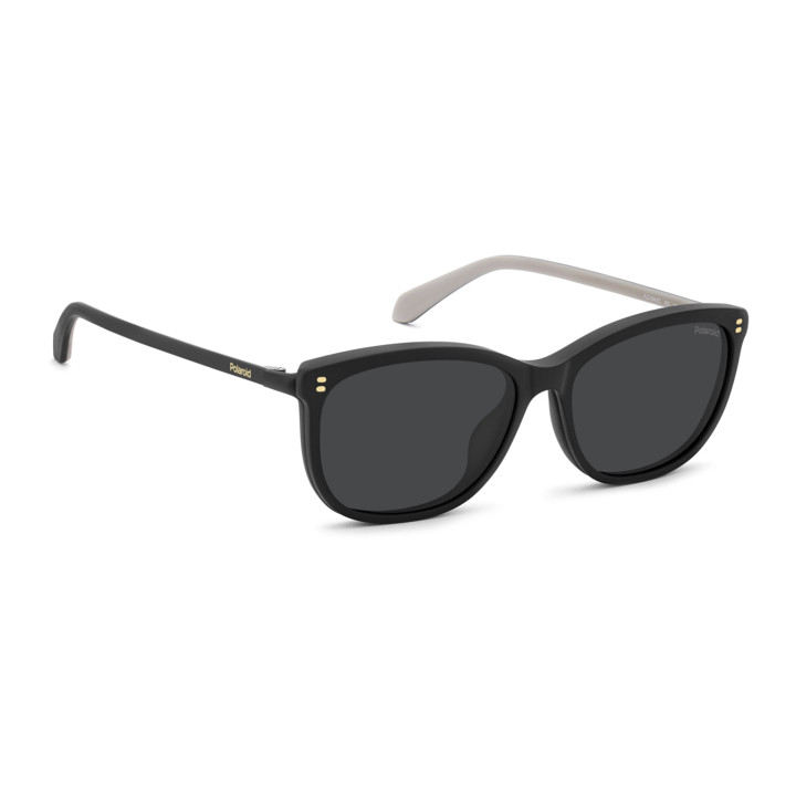 Lunettes de vue avec clip solaire Polaroid PLD D642/C Matte Black / verres Grey Polarized (003-M9)