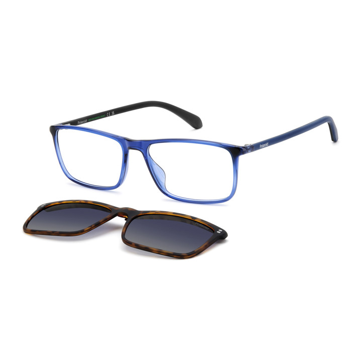 Lunettes de vue avec clip solaire Polaroid PLD D639/C Blue / verres Blue Shaded Polarized (PJP-Z7)