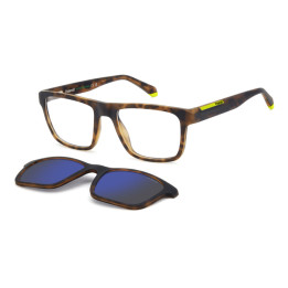 Lunettes de vue avec clip solaire Polaroid PLD D641/C Matte Havana / verres Blue Mirror Polarized (N9P-5X)