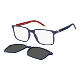Lunettes de vue avec clip solaire Tommy Hilfiger TH 2377/C Blue / verres Grey Polarized (PJP-M9)