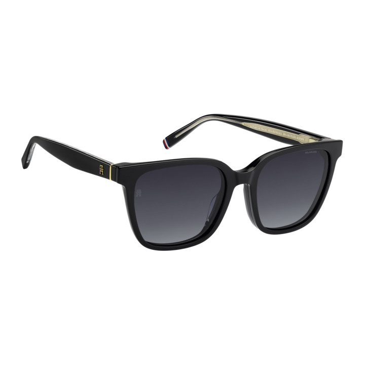 Lunettes de vue avec clip solaire Tommy Hilfiger TH 2399/C Black / verres Grey Shaded Polarized (807-WJ)