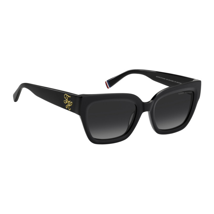 Lunettes de soleil Tommy Hilfiger TH 2402/S Black / verres Dark Grey Shaded (807-9O)