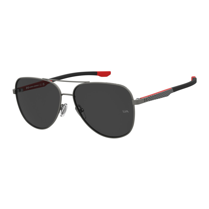 Lunettes de soleil Under Armour UA CARBONSOAR/G Matte Dark Ruthenium Red / verres Grey (3S3-IR)