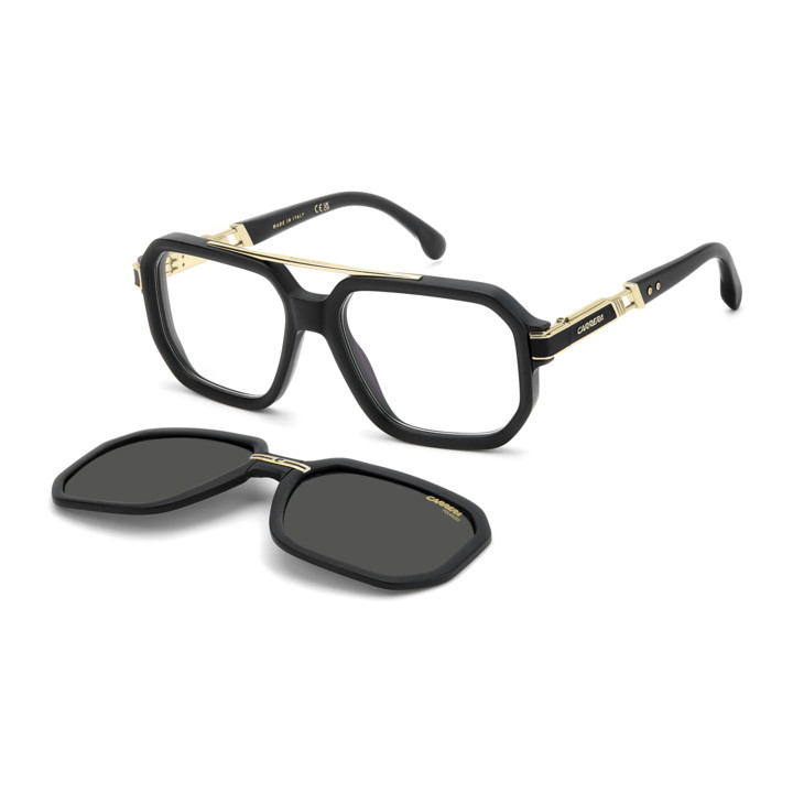 Lunettes de vue avec clip solaire Carrera CA TITANIO 01/C Matte Black / verres Grey Polarized Antireflex (003-1T)