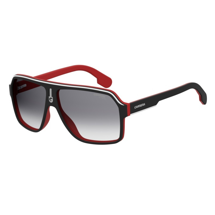 Lunettes de soleil Carrera 1001/S Matte Black Red / verres Dark Grey Shaded (BLX-9O)