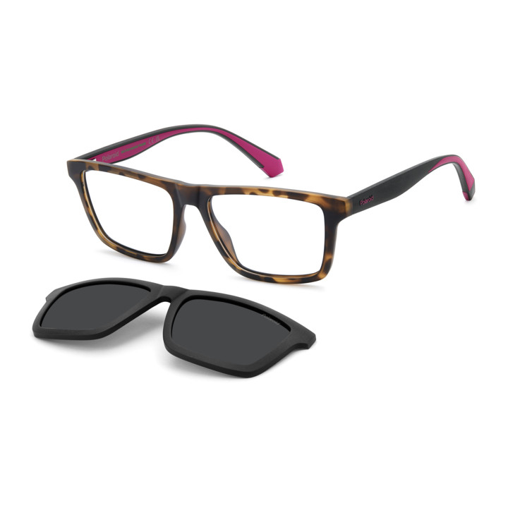 Lunettes de vue avec clip solaire Polaroid PLD D590/C Matte Havana / verres Grey Polarized (N9P-M9)