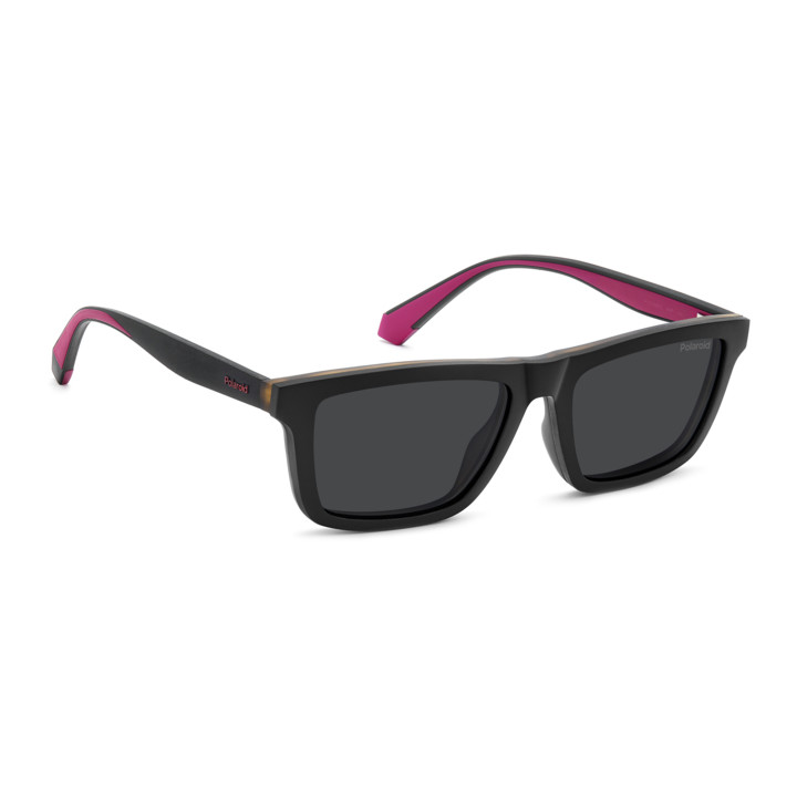 Lunettes de vue avec clip solaire Polaroid PLD D590/C Matte Havana / verres Grey Polarized (N9P-M9)