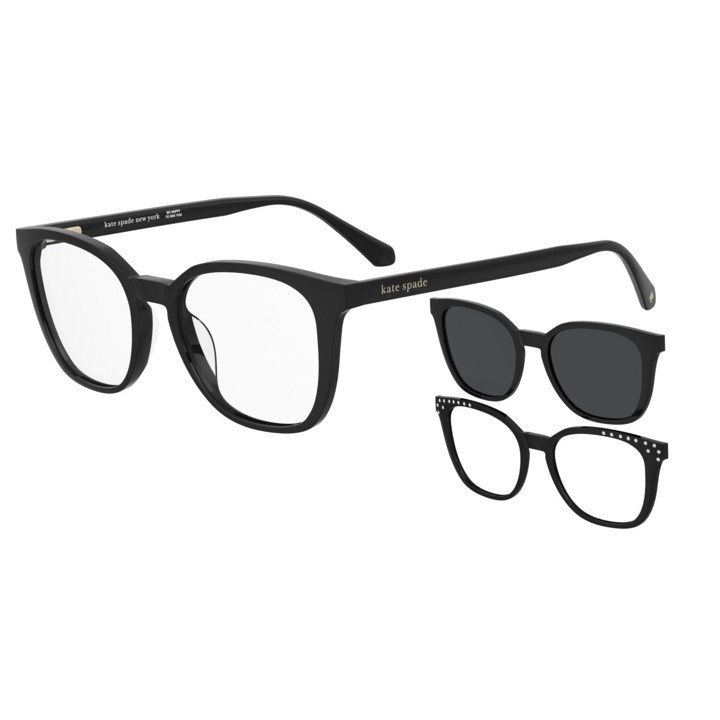 Lunettes de vue avec clip solaire Kate Spade KS NEA 2/C2 Black / verres Grey Polarized (807-M9)