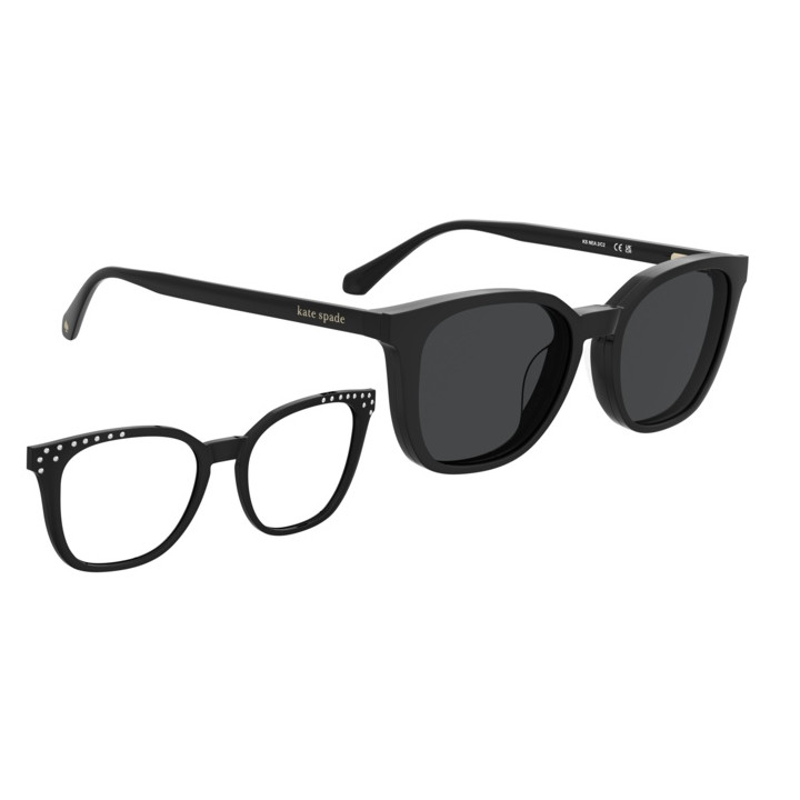 Lunettes de vue avec clip solaire Kate Spade KS NEA 2/C2 Black / verres Grey Polarized (807-M9)