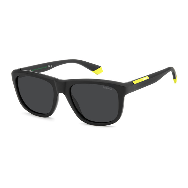 Lunettes de soleil Polaroid PLD 2163/S Matte Black Yellow / verres Grey Polarized (PGC-M9)