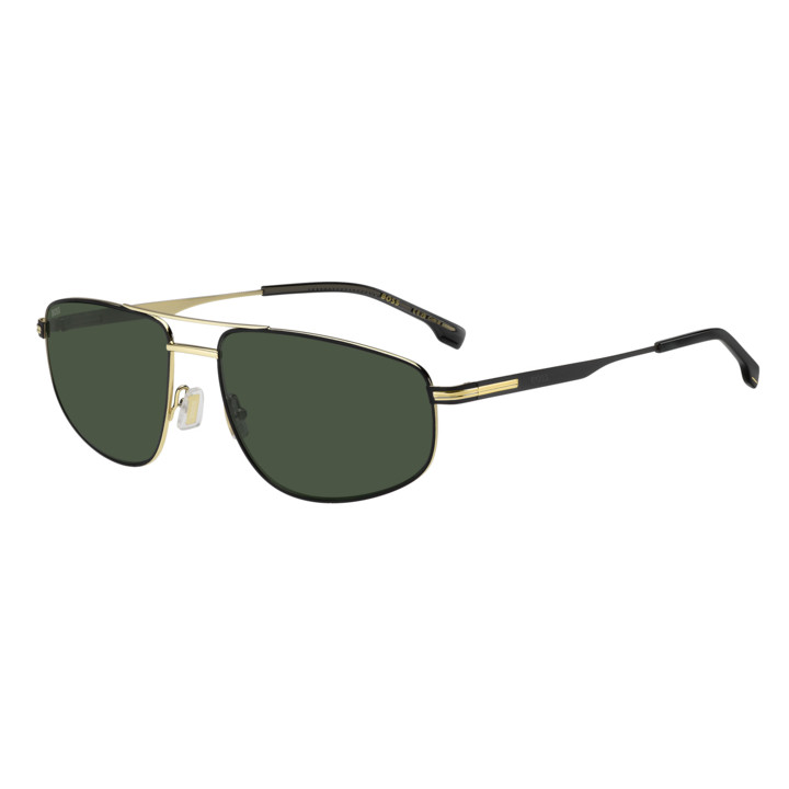 Lunettes de soleil BOSS 1887/S Matte Black Gold / verres Green (I46-QT)