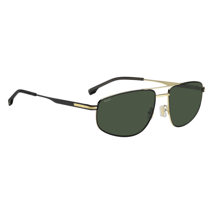 Lunettes de soleil BOSS 1887/S Matte Black Gold / verres Green (I46-QT)