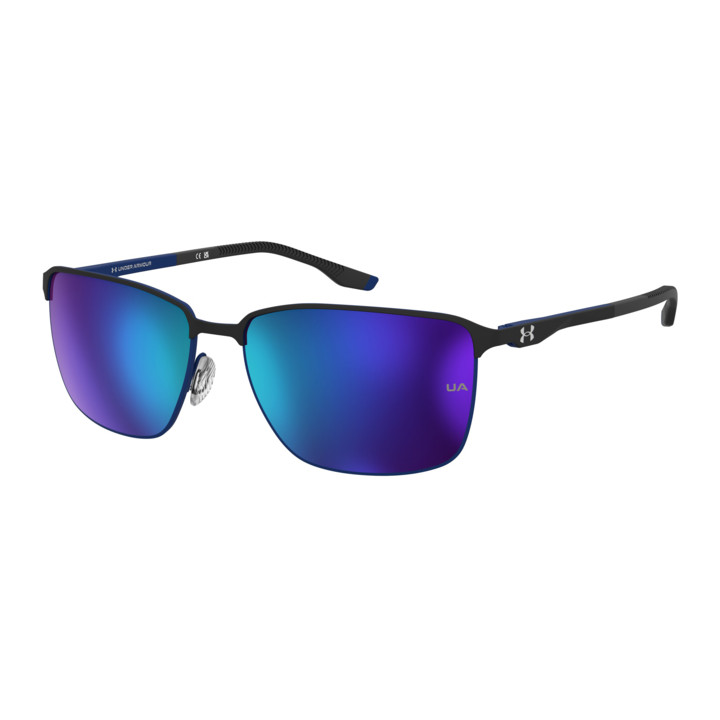 Lunettes de soleil Under Armour UA RETAINED/G/N Matte Black Blue / verres Green Mirror (0VK-T5)