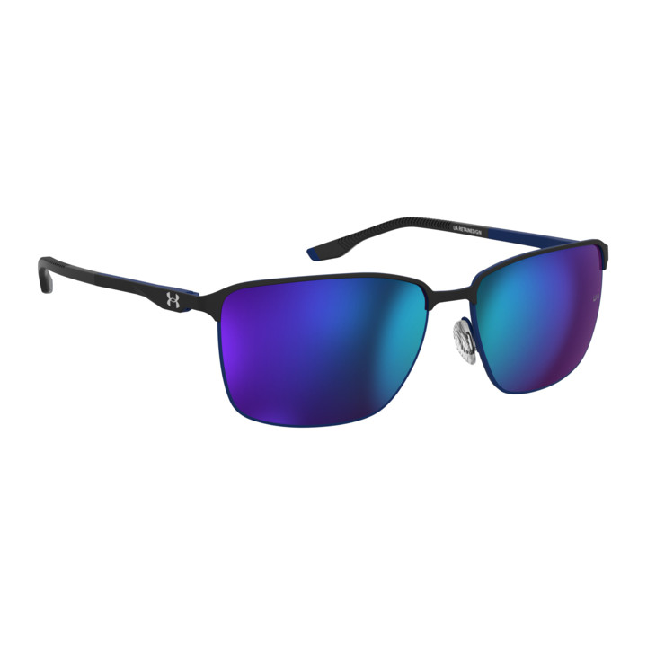 Lunettes de soleil Under Armour UA RETAINED/G/N Matte Black Blue / verres Green Mirror (0VK-T5)