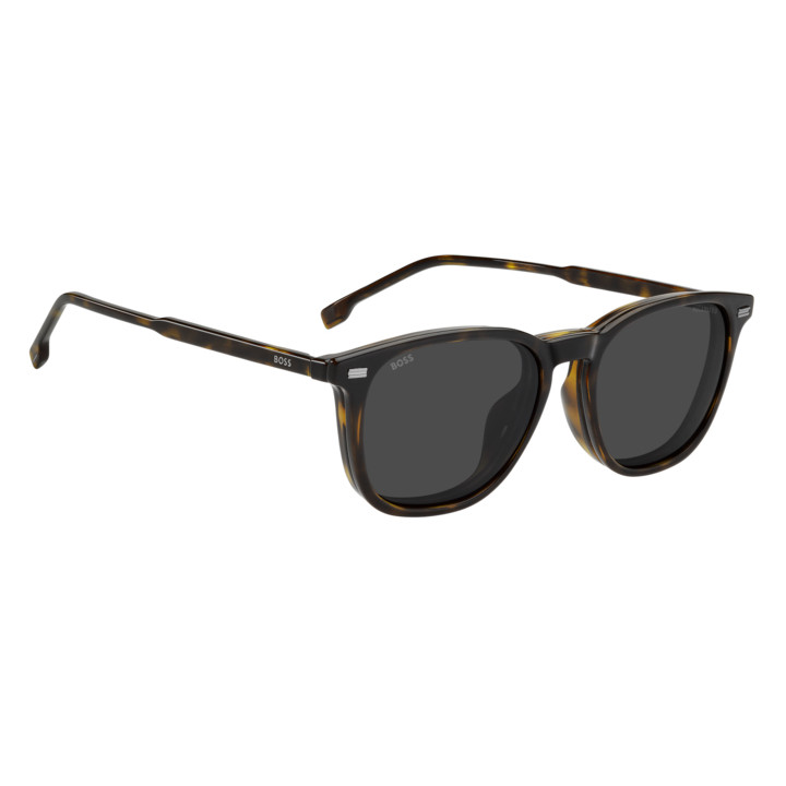 Lunettes de vue avec clip solaire BOSS 1882/G/C Havana / verres Grey Polarized (086-M9)