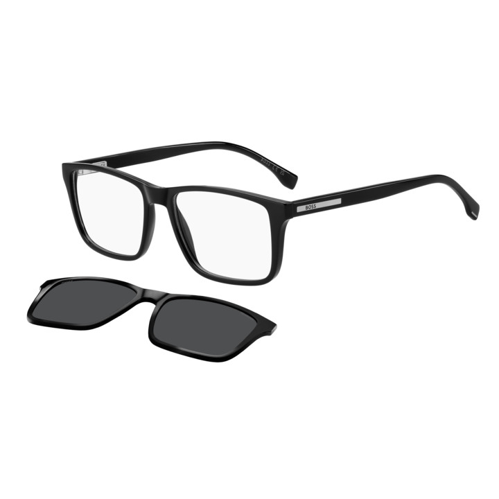 Lunettes de vue avec clip solaire BOSS 1896/C Black / verres Grey Polarized (807-M9)