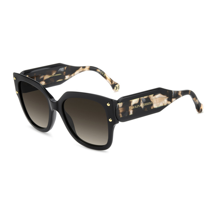 Lunettes de soleil Carolina Herrera HER 0366/S Black / verres Brown Shaded (807-HA)