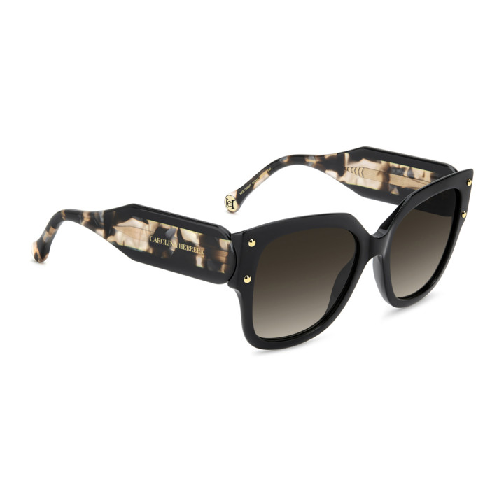 Lunettes de soleil Carolina Herrera HER 0366/S Black / verres Brown Shaded (807-HA)