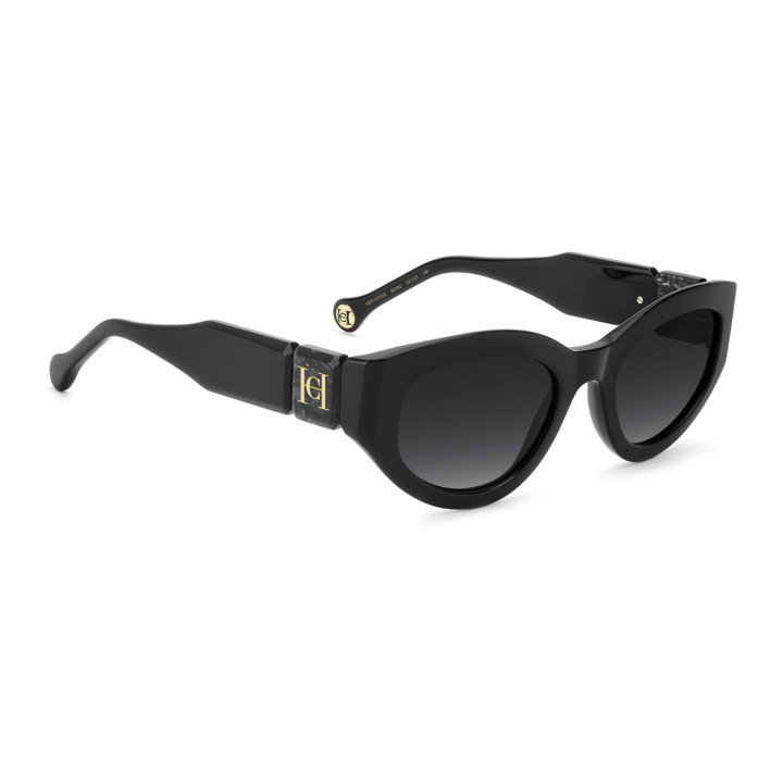 Lunettes de soleil Carolina Herrera HER 0370/S Black / verres Dark Grey Shaded (807-9O)