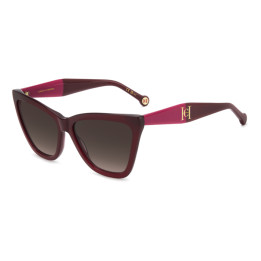 Lunettes de soleil Carolina Herrera HER 0374/S Burgundy 2 / verres Brown Shaded (LHF-HA)