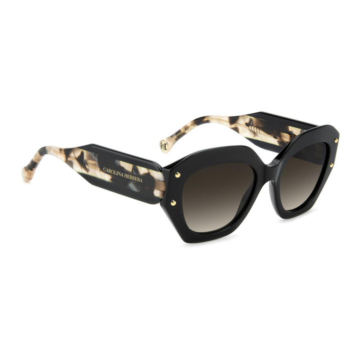 Lunettes de soleil Carolina Herrera HER 0365/S Black / verres Brown Shaded (807-HA)