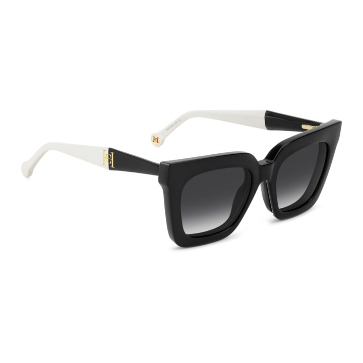 Lunettes de vue avec clip solaire Carolina Herrera HER 0376/C Black White / verres Grey Shaded Polarized (80S-WJ)