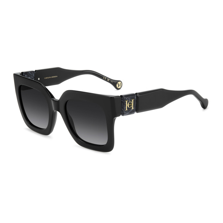 Lunettes de soleil Carolina Herrera HER 0369/S Black / verres Dark Grey Shaded (807-9O)