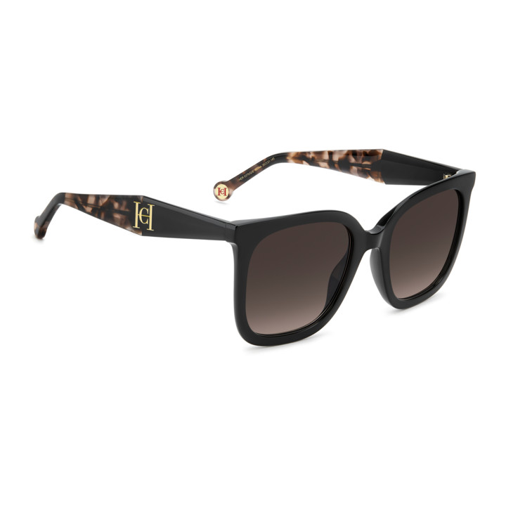 Lunettes de soleil Carolina Herrera HER 0375/G/S Black / verres Brown Shaded (807-HA)