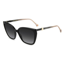 Lunettes de soleil Carolina Herrera HER 0385/S Black / verres Dark Grey Shaded (807-9O)