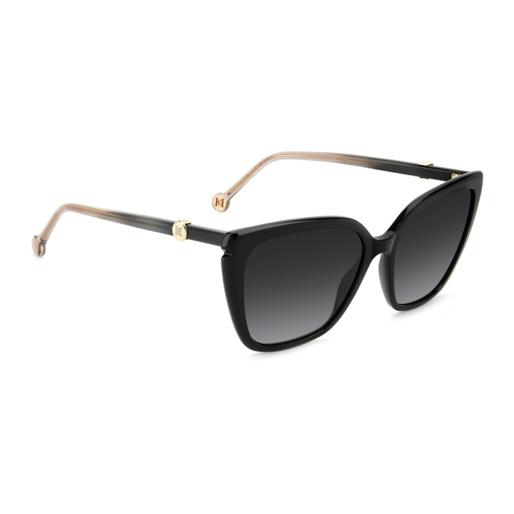 Lunettes de soleil Carolina Herrera HER 0385/S Black / verres Dark Grey Shaded (807-9O)