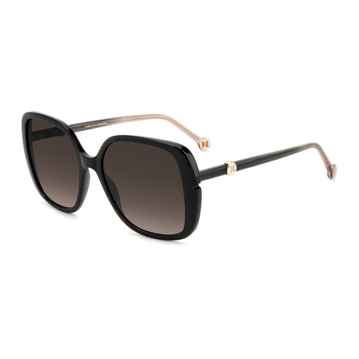 Lunettes de soleil Carolina Herrera HER 0386/S Black / verres Brown Shaded (807-HA)