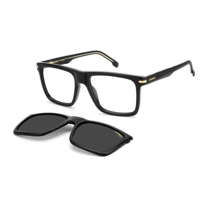 Lunettes de vue avec clip solaire Carrera CA 387/C Black / verres Grey Polarized (807-M9)